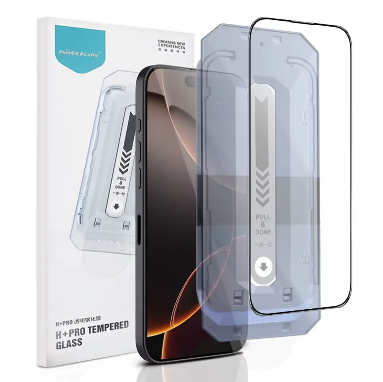Захисне скло Nillkin Amazing CP+ PRO Full Glue для Apple iPhone 16 Pro 2024 Black (0.25 mm) з аплікатором