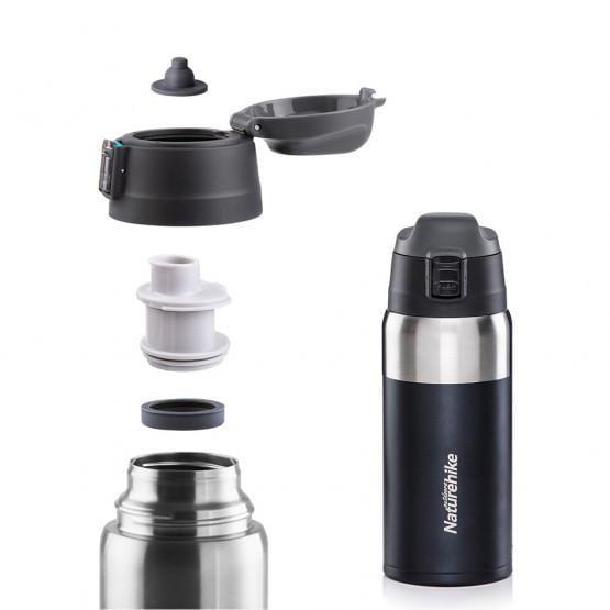 Термокружка Naturehike NH18T001-T TT01 Vacuum Cup 0,6 л Peacock Blue (6927595732731) - фото 2 Термокружка Naturehike NH18T001-T TT01 Vacuum Cup 0,6 л Peacock Blue (6927595732731) - фото 2