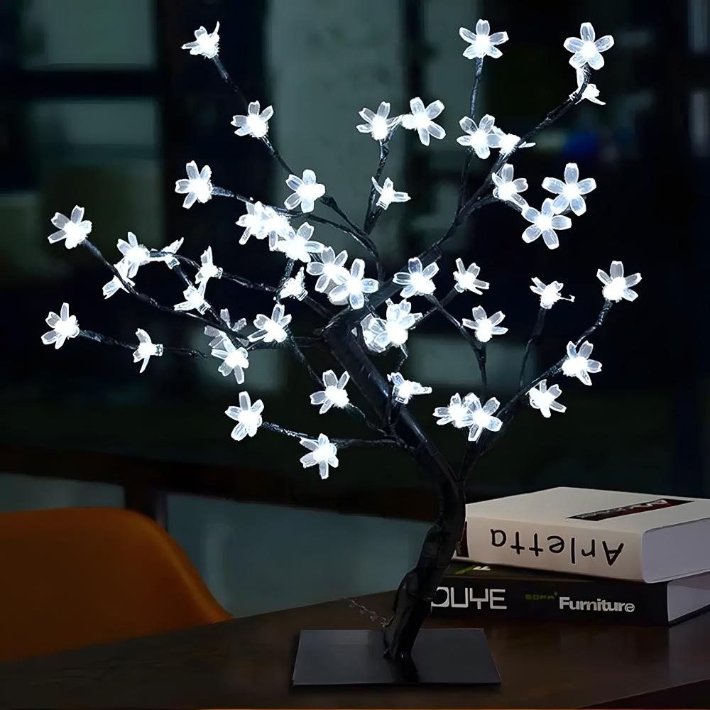 Гирлянда светодиодное дерево Цветы 30 см 24LED 220V IP40 Белый