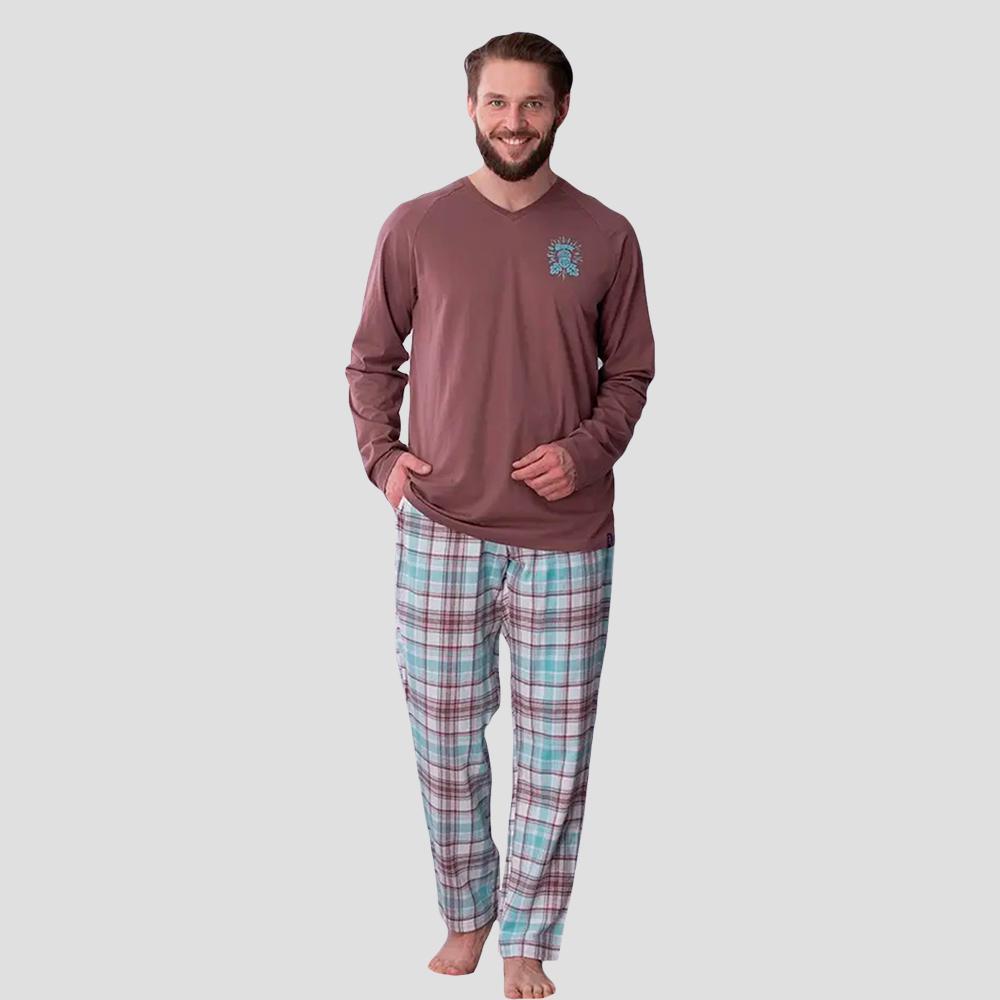 Комплект домашній чоловічий KEY L Різнокольоровий (MNS 450 B21)