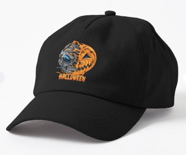 Кепка унисекс Malfini с принтом "Halloween" Черный (ПН326К-1)