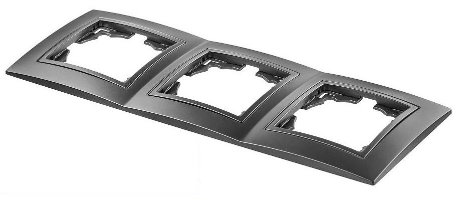 Рамка тримісна MARSHEL ELEGANT FE-3 Graffite