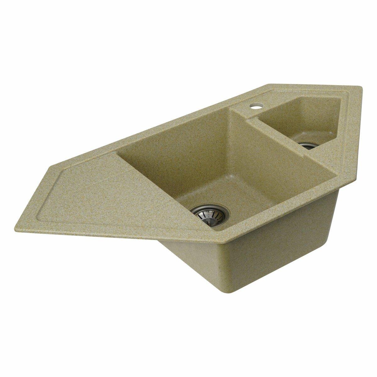 Мойка для кухни гранитная Platinum 9950 PANDORA Бежевый матовый (9950-6) - фото 3 Мойка для кухни гранитная Platinum 9950 PANDORA Бежевый матовый (9950-6) - фото 3