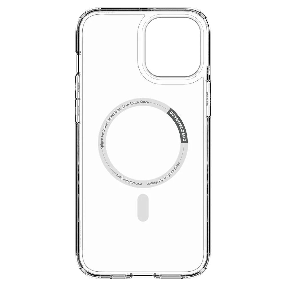 Прозорий чохол накладка Spigen Ultra Hybrid Case with MagSafe for iPhone 12 Pro Max, White (ACS02622) - фото 3