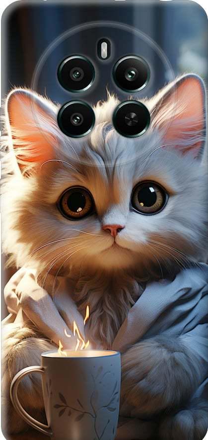 Чехол на Realme 12+ White cat (5646u-3650-42517)