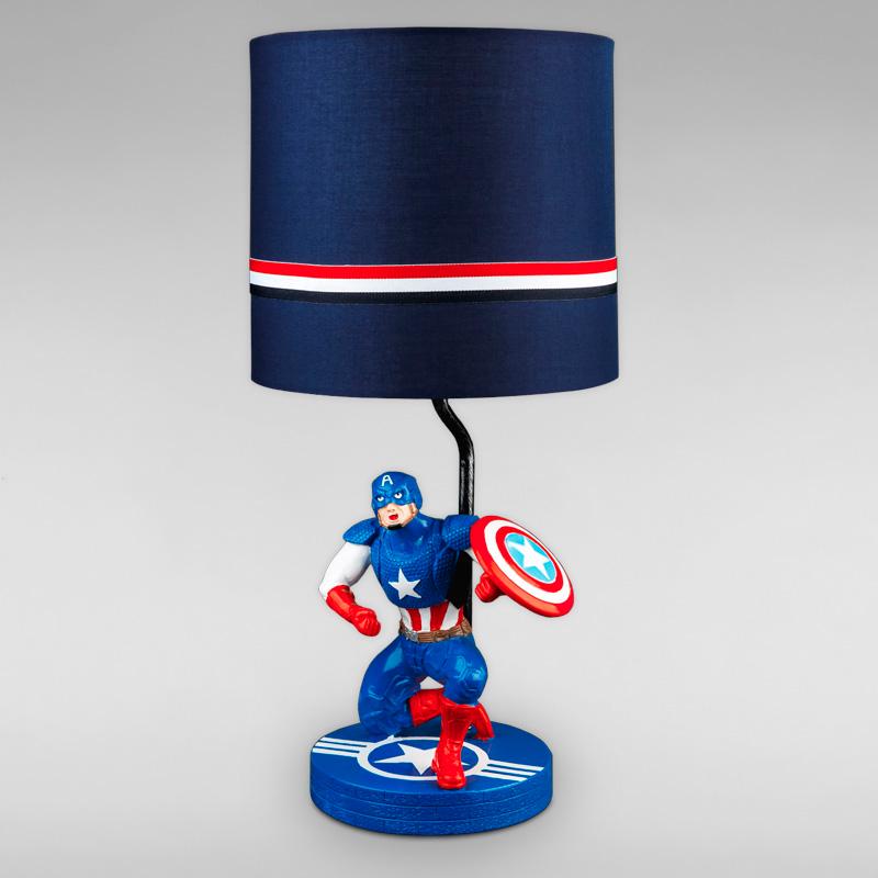 Настольная лампа с абажуром Light House DL-18351/1T супергерой Синий