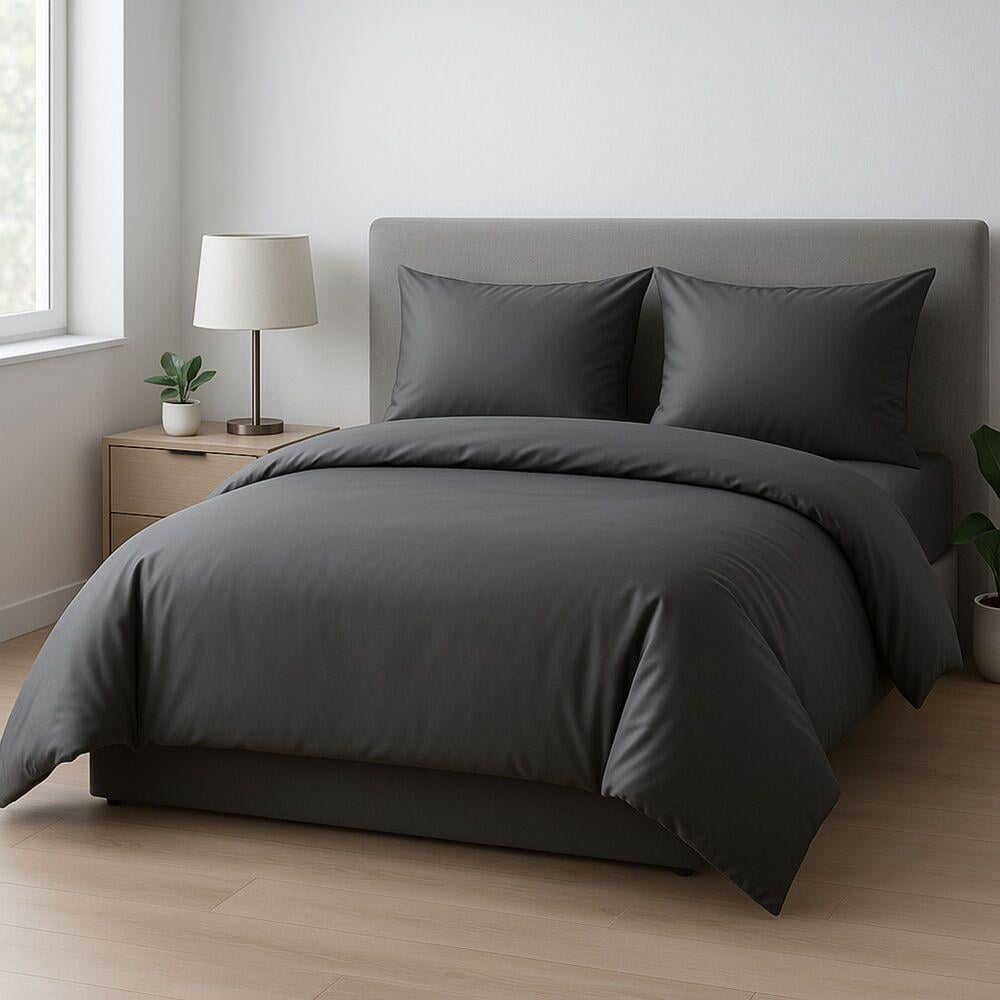 Комплект постельного белья евро IDEIA премиум сатин хлопок пододеяльник 200x220 см/2 наволочки 50x70 см Темно-серый (26846) - фото 9 Комплект постельного белья евро IDEIA премиум сатин хлопок пододеяльник 200x220 см/2 наволочки 50x70 см Темно-серый (26846) - фото 9