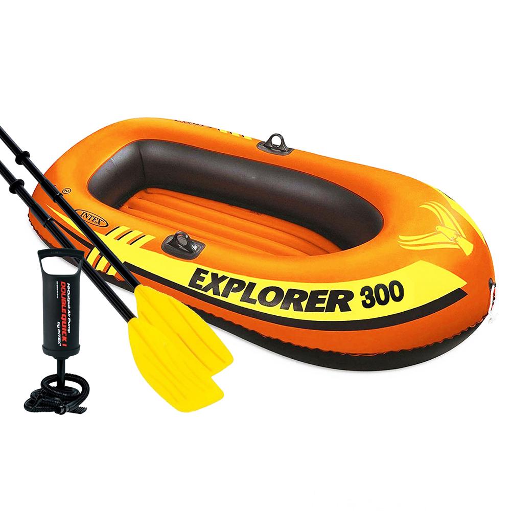 Надувний човен Intex 58332 Explorer 300 Set 2-х камерний 211х117 см (167372)