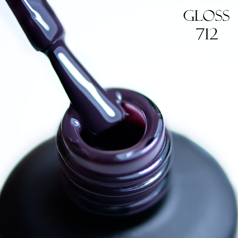 Гель-лак GLOSS 712 11 мл Черная смородина (29753)