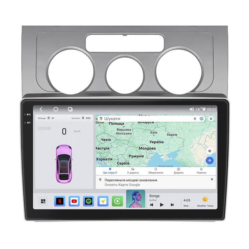 Автомагнітола штатна Lesko для Volkswagen Touran I рестайлінг 2006-2010 10" 4/64 QLED CarPlay 4G Wi-Fi GPS