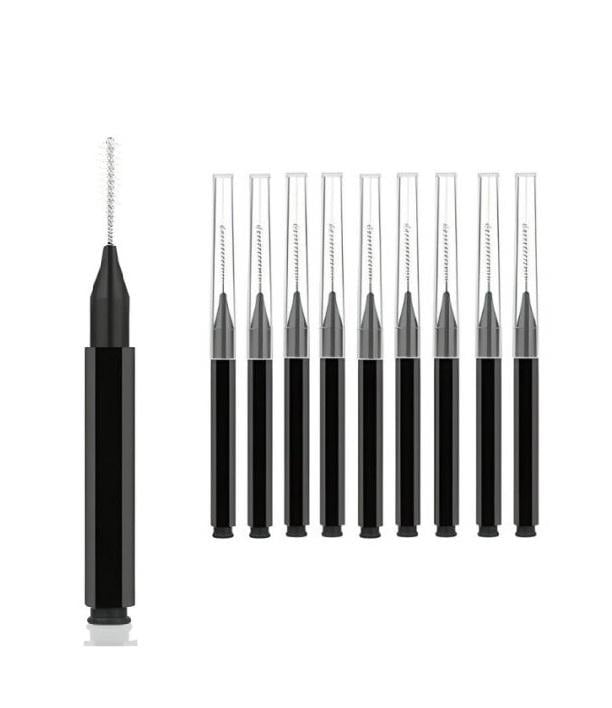 Щітки для гігієни зубів гнучкі 10 шт. Чорний (29434) Щітки для гігієни зубів гнучкі 10 шт. Чорний (29434)