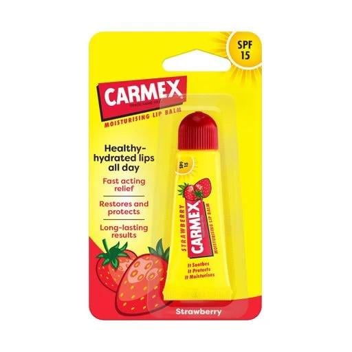 Бальзам для губ Carmex Moisturising Lip Balm SPF 15 Strawberry увлажняющий 10 г (21696349)