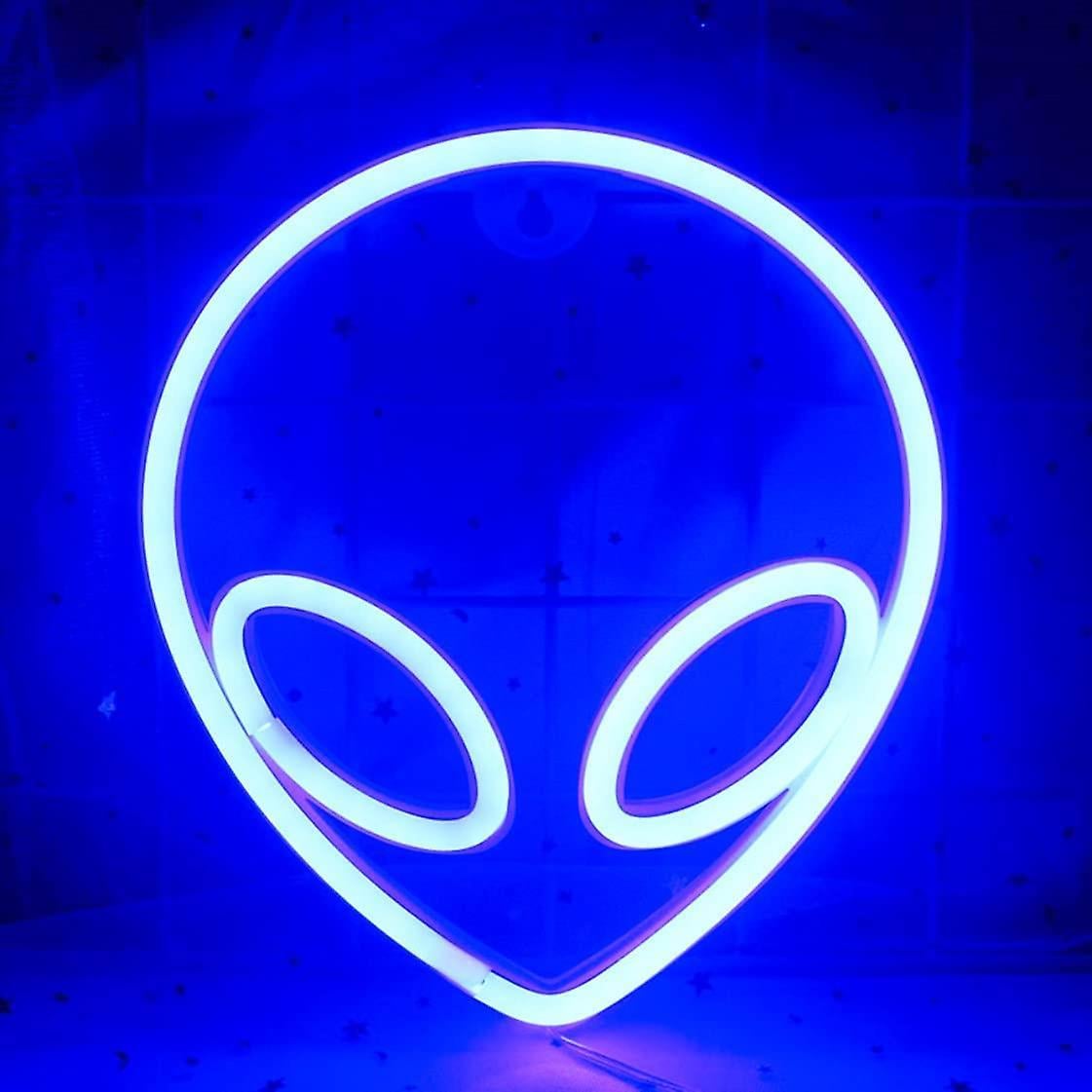 Светильник неоновый Инопланетянин UFO на батарейках USB 19,5х22 см
