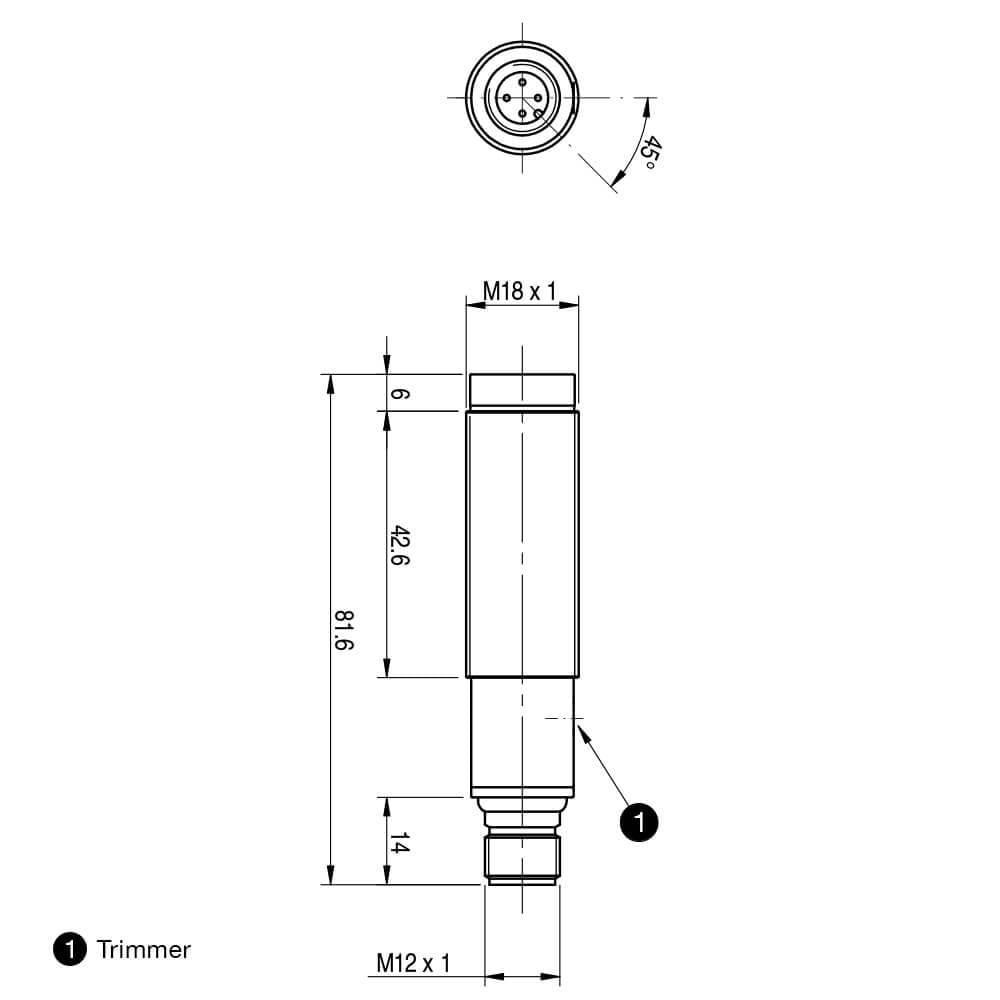 Фотоэлектрический датчик M.D. Micro Detectors рефлекторный регулируемый Sn=5 м PNP/NO+NC (FAIM/BP-0E) - фото 2