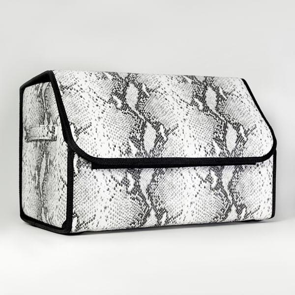 Сумка-органайзер в багажник CarsBAG 30x65x30 см Экокожа под белую змею (acb-1037-30х65х30-16)