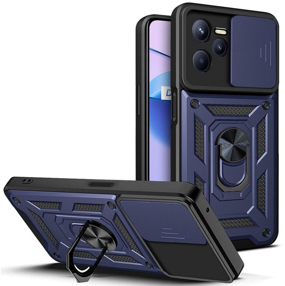 Чехол с защитой камеры 3DGuard Realme C35 Blue (32468-28)