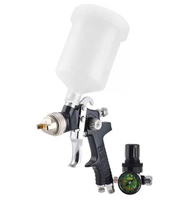 Краскораспылитель пневматический Miol верхний бак с редуктором 1,4 мм 0,6 л (23903)