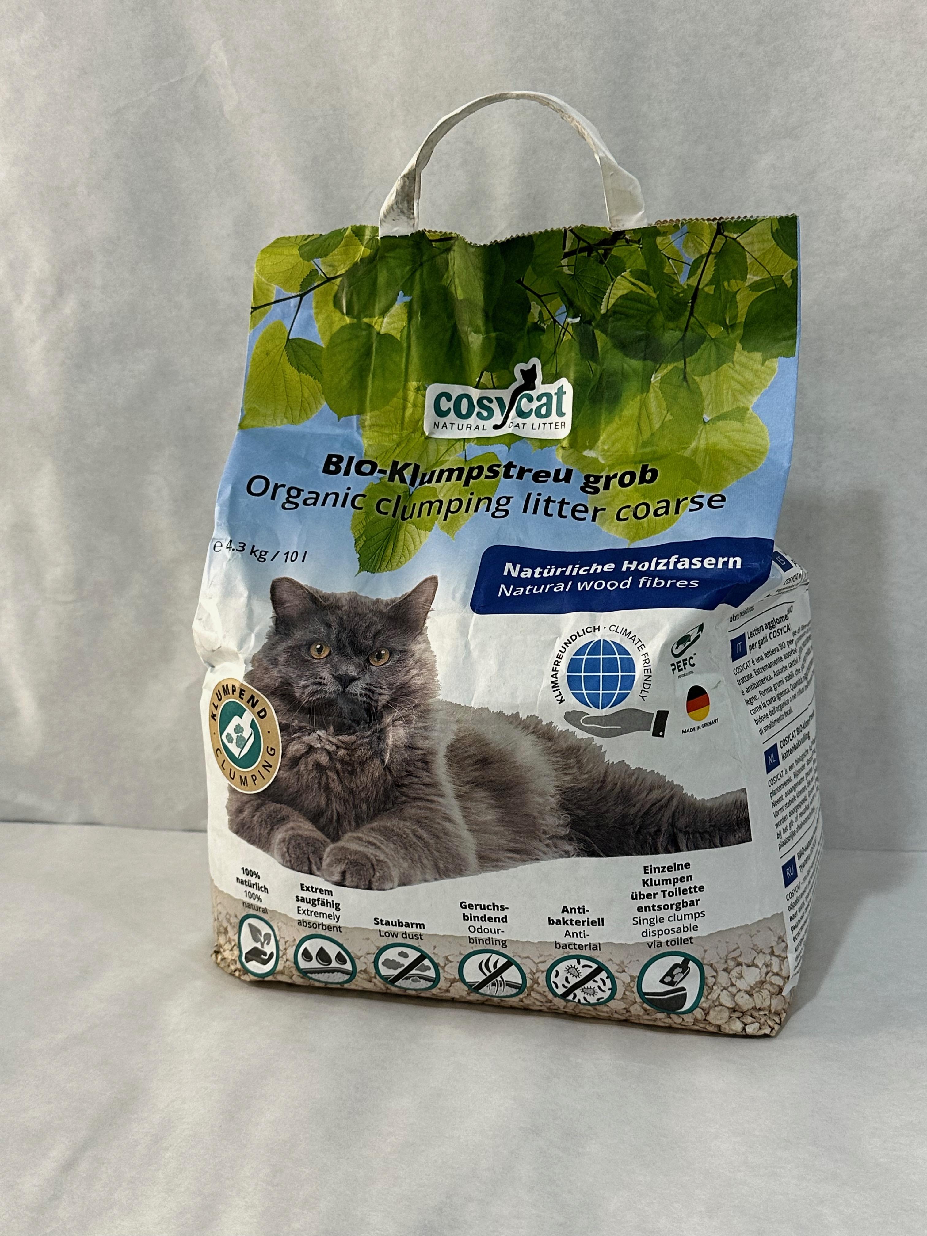 Наполнитель для кошачьих туалетов Cosycat премиум класса 4,3 кг/10 л