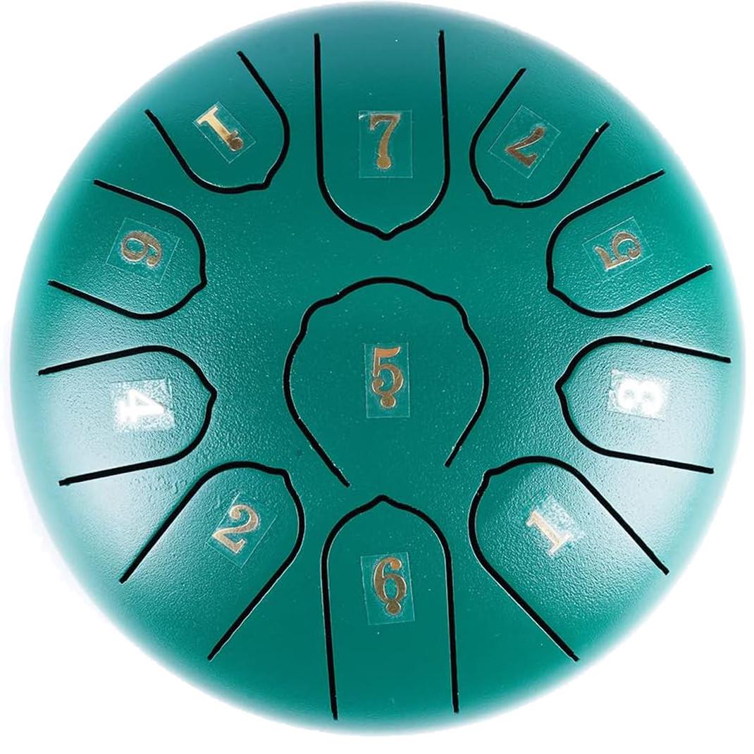 Глюкофон ручний Tongue Drum на 11 нот 16 см Green (2377735754)