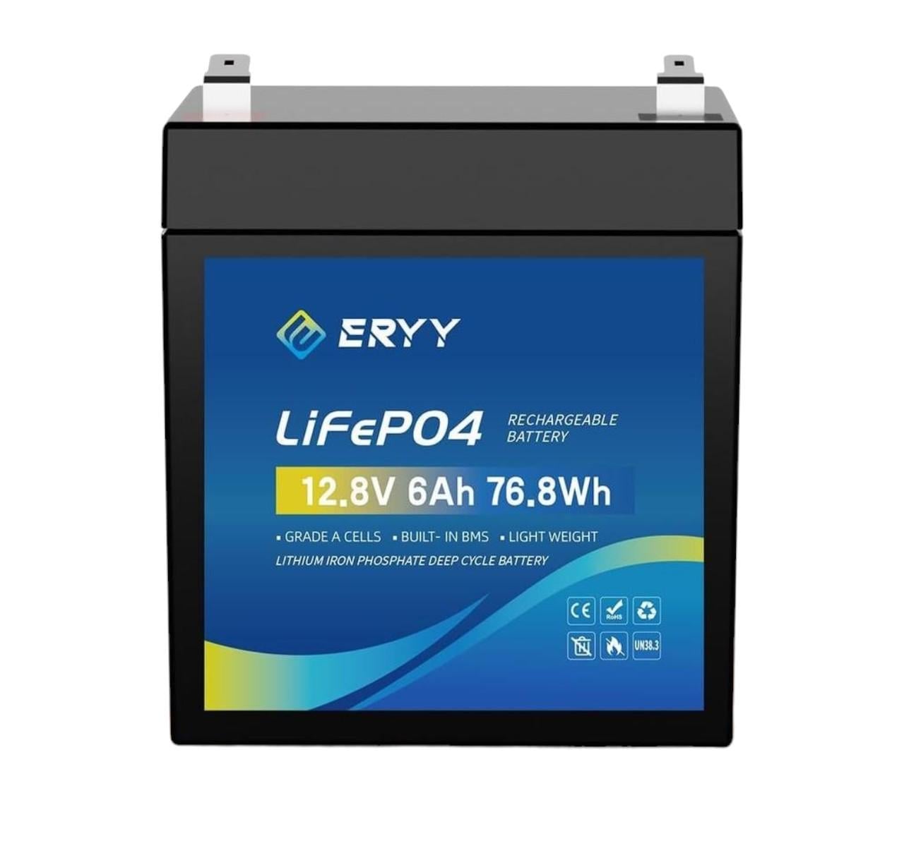 Аккумулятор LiFePO4 ERYY YD1206 12 V 6 AH с BMS и элементами класса A (3193401454) Аккумулятор LiFePO4 ERYY YD1206 12 V 6 AH с BMS и элементами класса A (3193401454)