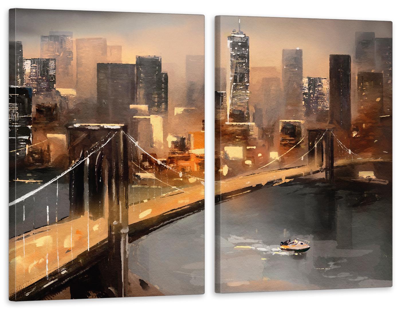 Картина модульная в гостиную/спальню Нью-Йорк 50х70 см (TLV-2_134)