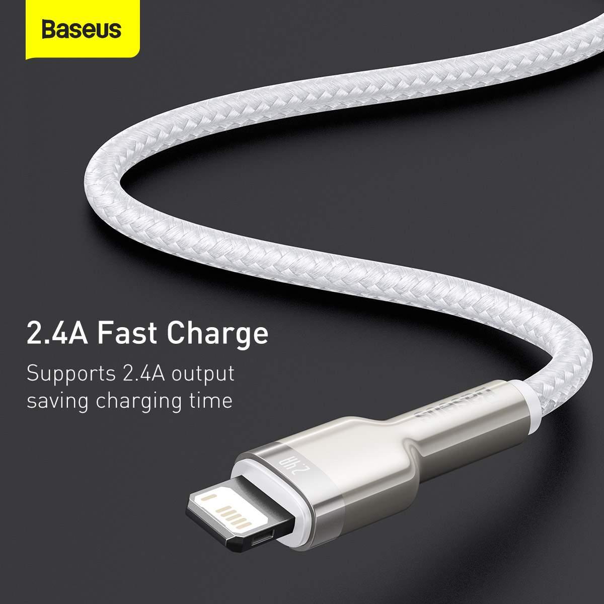 USB кабель BASEUS Lightning Cafule Series 1 м 2.4A - фото 2