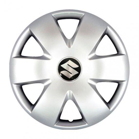 Автомобильные колпаки SKS 308 R15 с логотипом Suzuki 4 шт. Серебристый