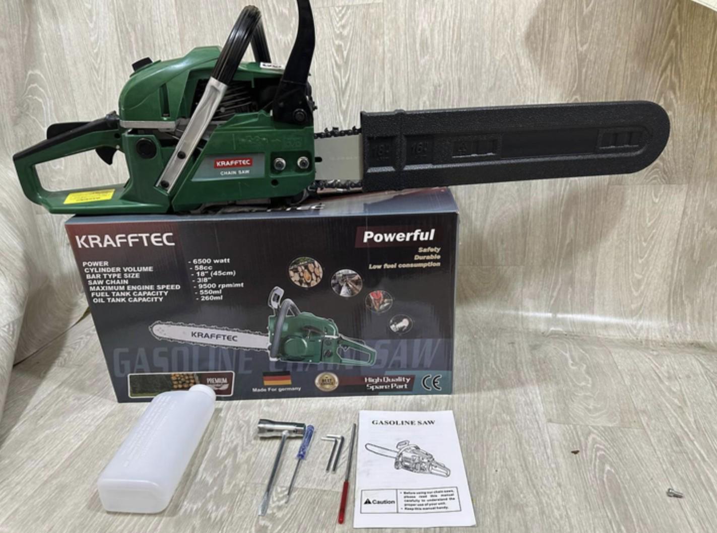 Бензопила цепная Krafftec Pro 6500 45 см Бензопила цепная Krafftec Pro 6500 45 см