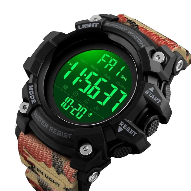 Годинник Skmei чоловічий наручний 1384CMRD watch Camouflage (12359) - фото 4