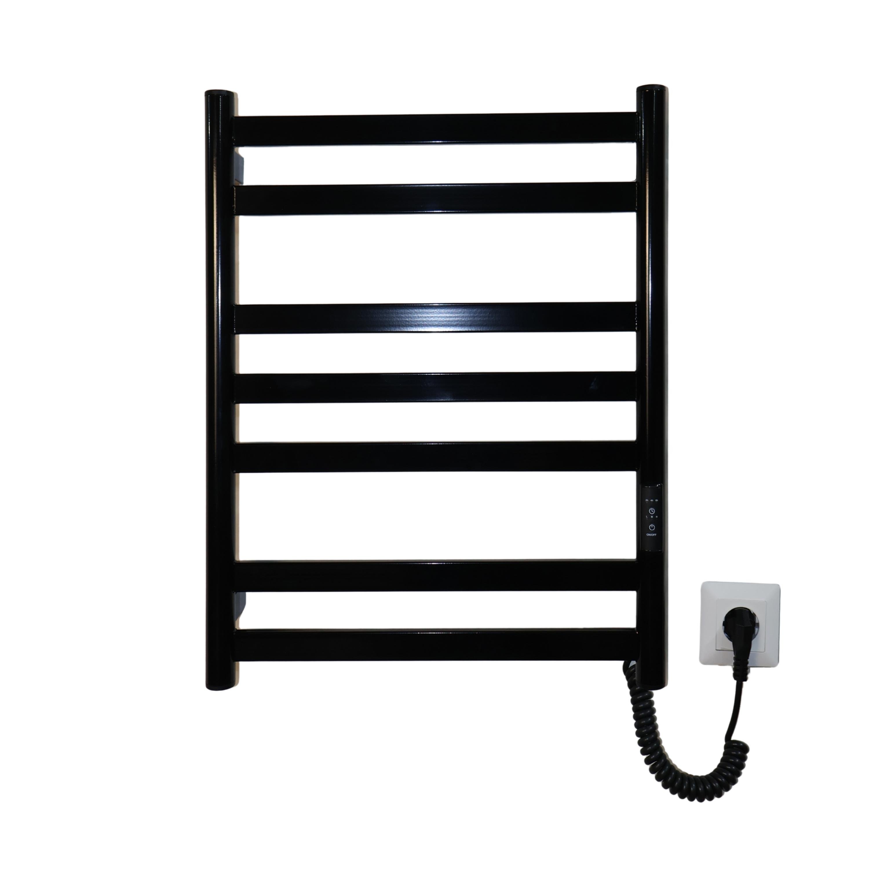 Полотенцесушитель электрический Carino MIA с контроллером 590х490 мм Черный глянец (28496617)