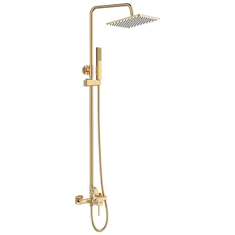 Душевая система Laveo POLA со смесителем Золотой (PLA_G0KX)