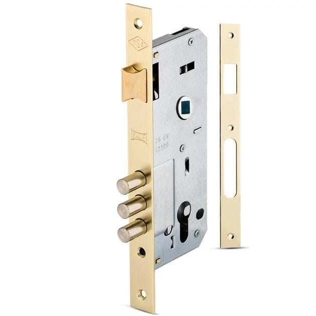 Замок Kale 152-R врезной цилиндровый без цилиндр бексет 40 мм планки с никелевым покрытием (2328572295)