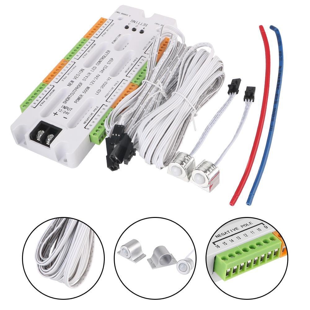 Контролер для автоматизації підсвічування сходів до 32 ступенів 25А DC12-24V 32 канали (2598466361) - фото 8 Контролер для автоматизації підсвічування сходів до 32 ступенів 25А DC12-24V 32 канали (2598466361) - фото 8