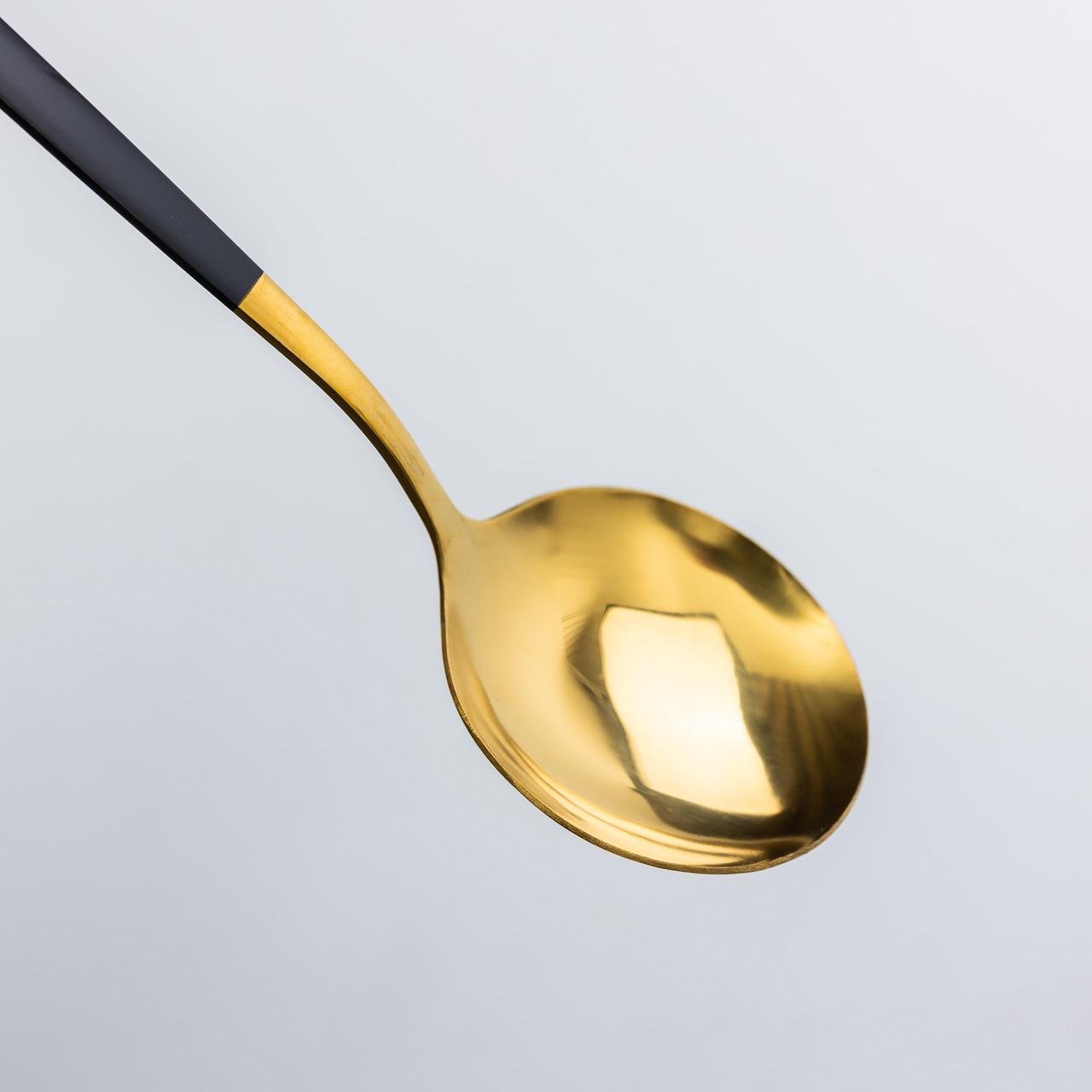 Набор столовых ложек 6 шт. из нержавеющей стали Черный (HP-20-3) - фото 3 Набор столовых ложек 6 шт. из нержавеющей стали Черный (HP-20-3) - фото 3