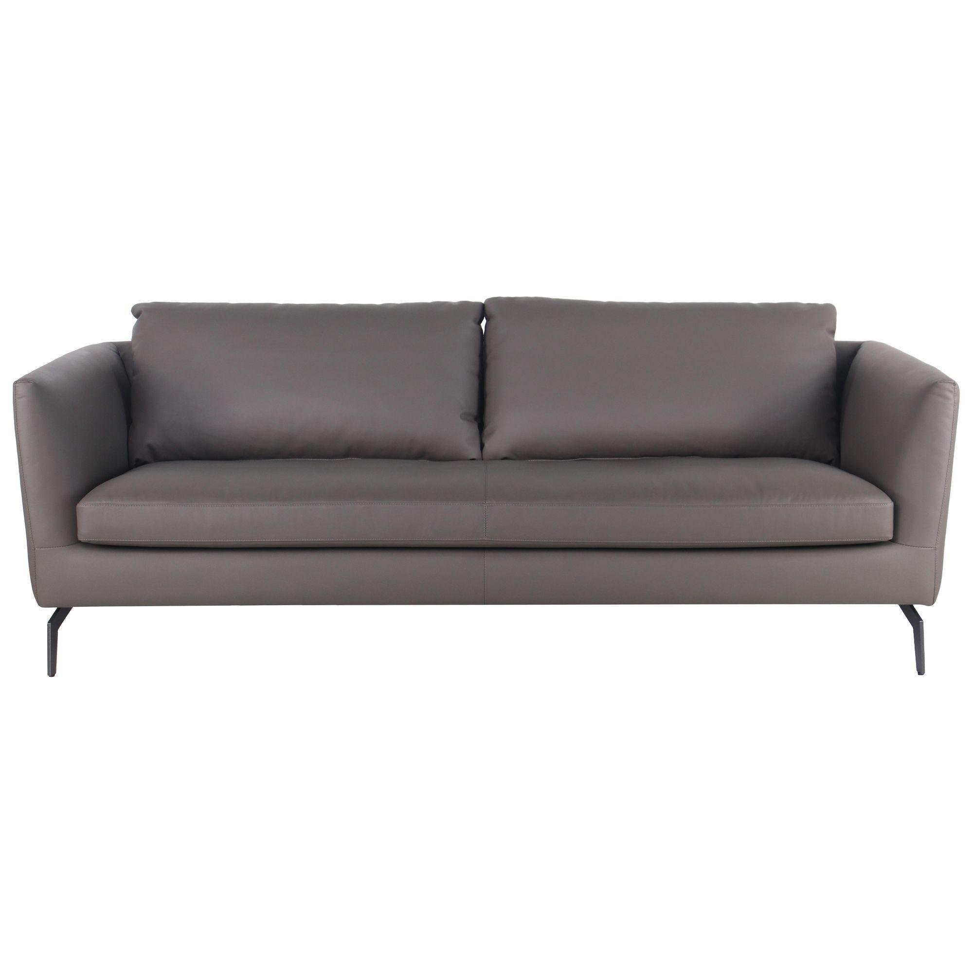 Диван нераскладной AMF Fernand из металла/дерева и комбинированной кожи Dark Grey (547012)