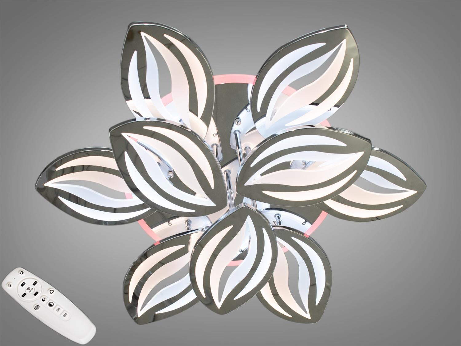 Люстра LED потолочная Diasha 8092/6+3HR 3col dim 165W Хром