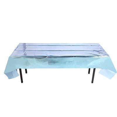 Скатерть клеенка из фольги 270x100 см Голубой (35712/4) - фото 1 Скатерть клеенка из фольги 270x100 см Голубой (35712/4) - фото 1