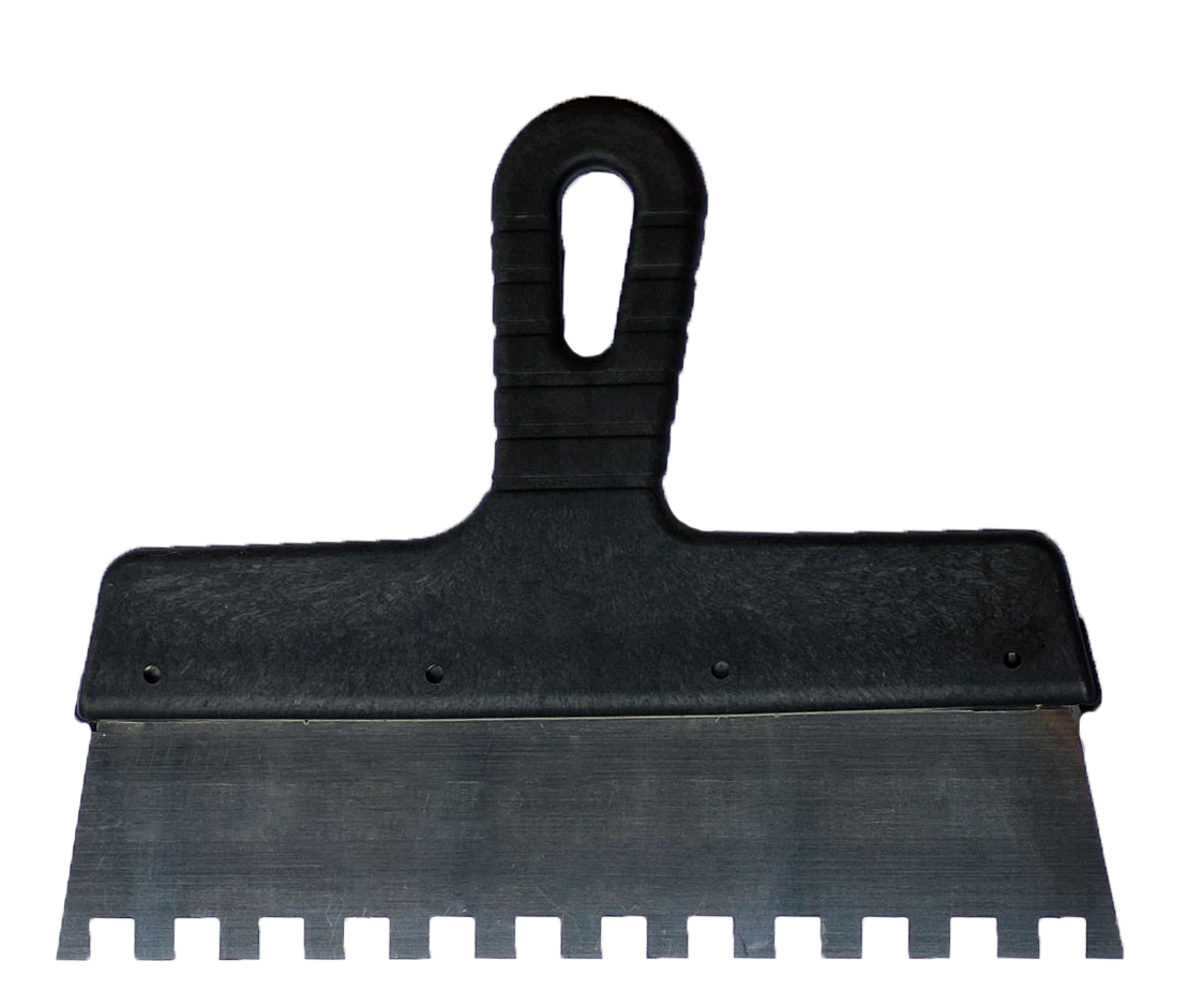 Шпатель из нержавеющей стали 250 мм зуб 10х10 мм (55526)