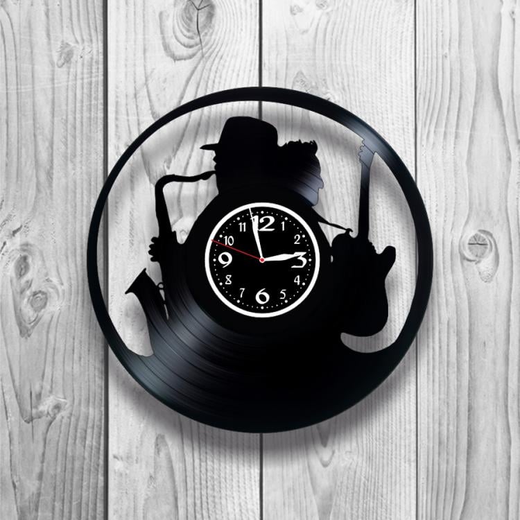 Часы настенные Музыканти 0048 из виниловой пластинки