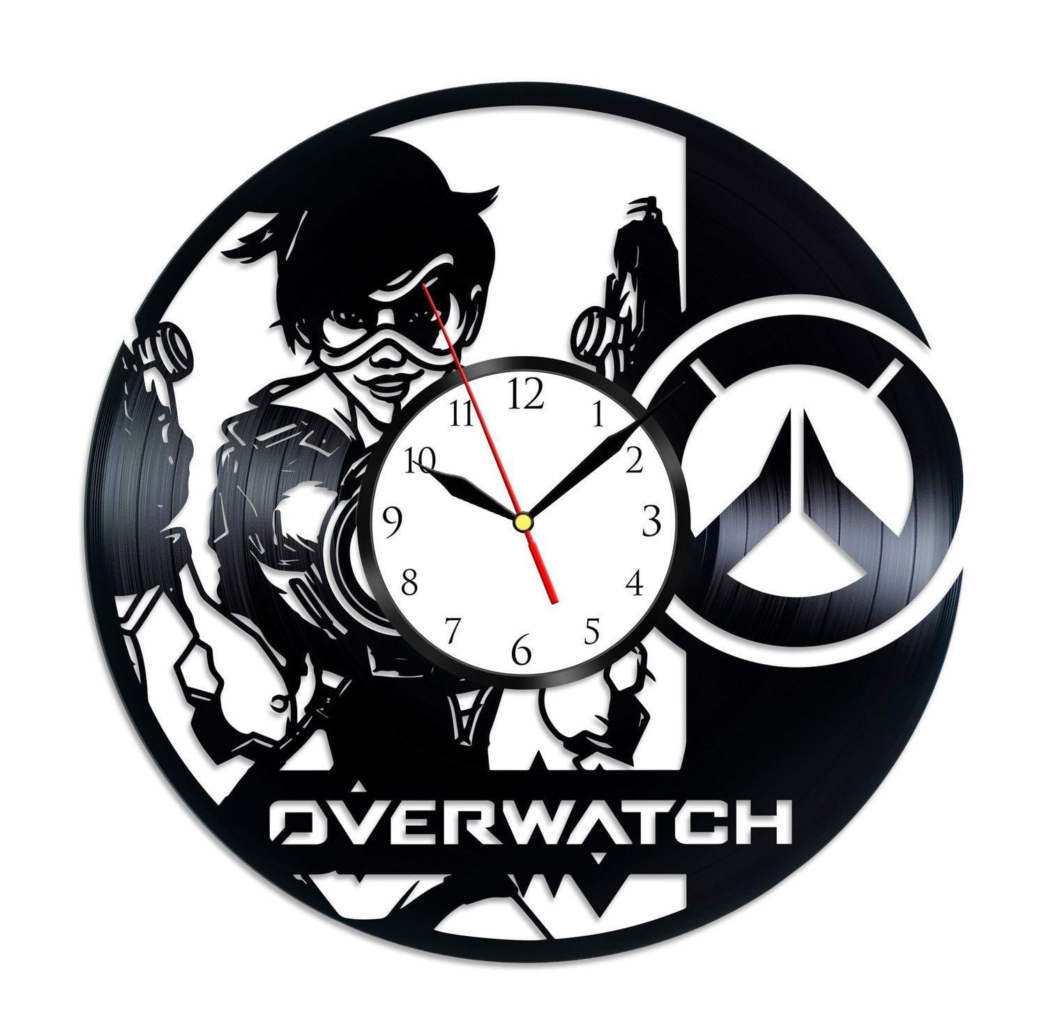 Часы настенные Overwatch из виниловой пластинки (2324)