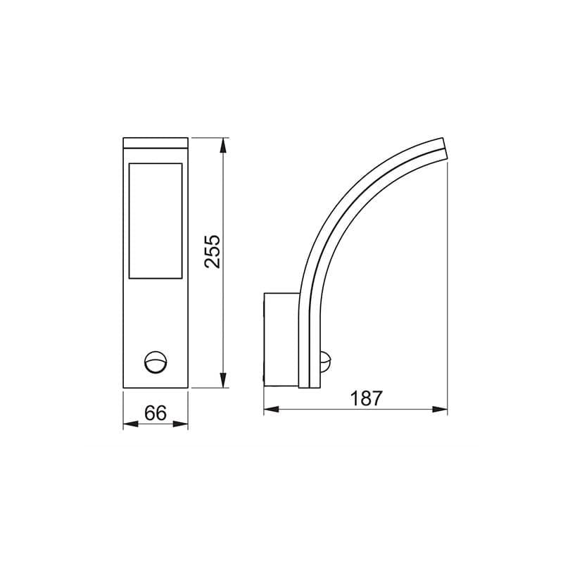 Светильник светодиодный фасадный PARIS с датчиком движения 10 Вт 4000K IP54 Белый (LD-PAR10W40-00) - фото 3 Светильник светодиодный фасадный PARIS с датчиком движения 10 Вт 4000K IP54 Белый (LD-PAR10W40-00) - фото 3