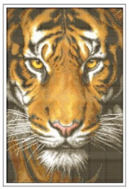 Схема для вышивания бисером Золотая Подкова ЗПТ-015 ТИГР (2952)