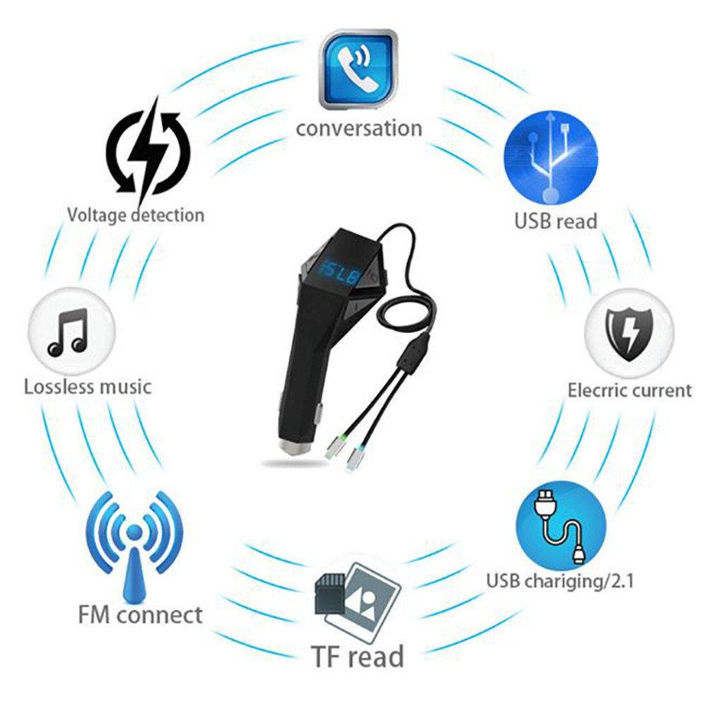 FM-трансмиттер N8S Bluetooth Black (007918) - фото 3