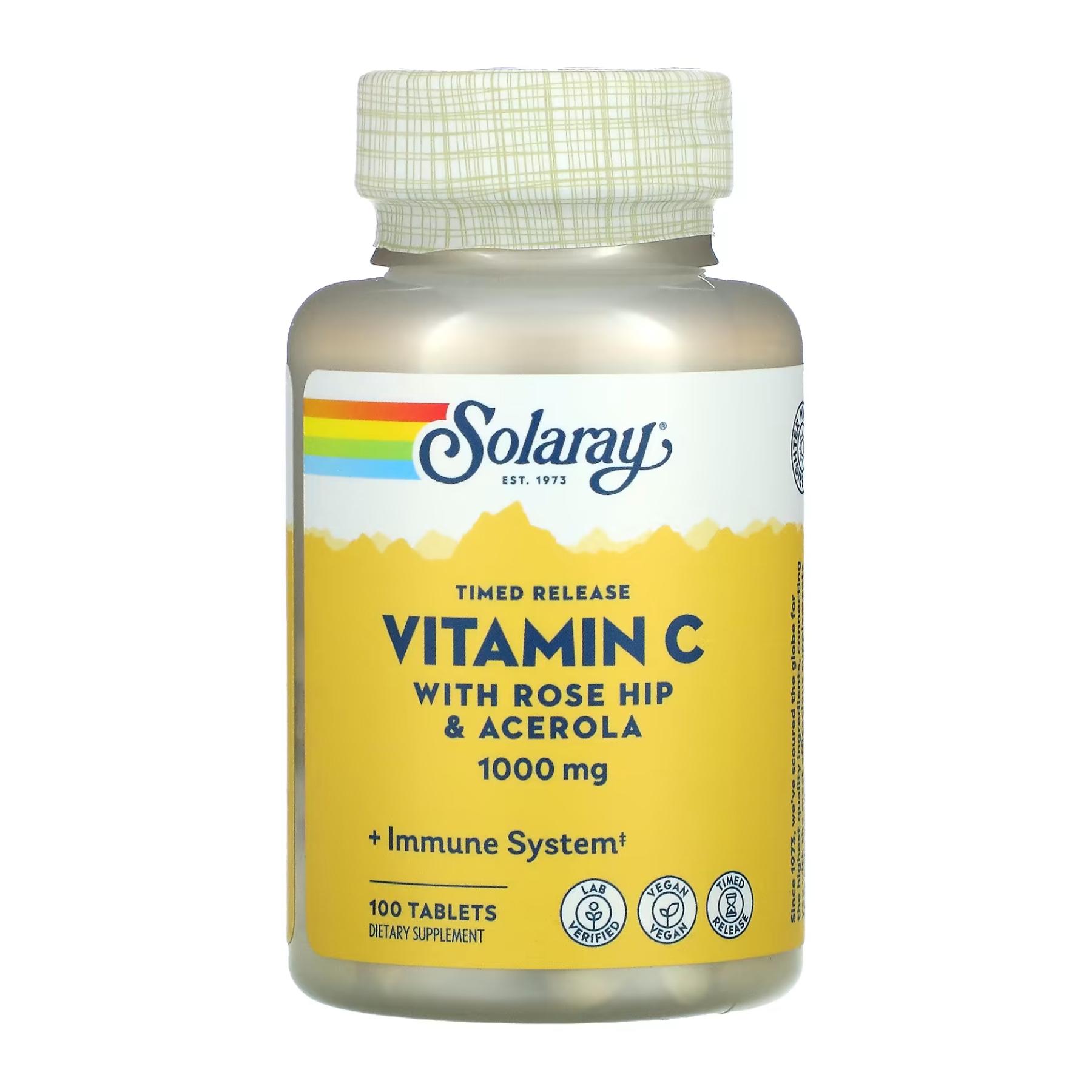 Витамин С Solaray Vitamin C 1000 мг 100 таб.
