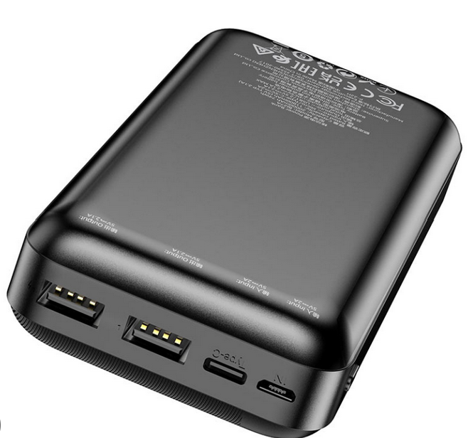 Повербанк Borofone J27A 20000 mAh 2xUSB 1xType-C Black - фото 2 Повербанк Borofone J27A 20000 mAh 2xUSB 1xType-C Black - фото 2