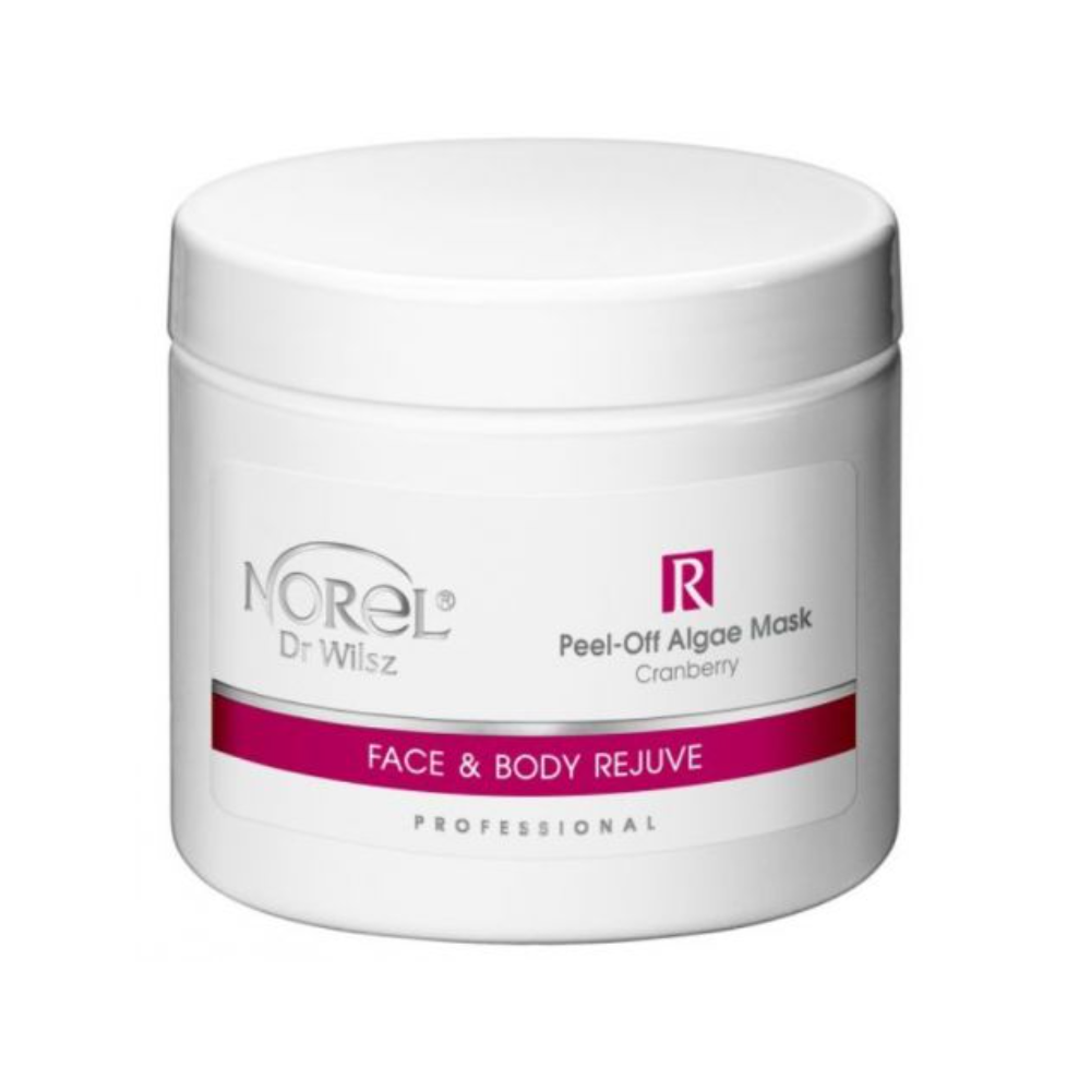 Маска альгінатна з екстрактом журавлини для обличчя та тіла Norel Face & Body Rejuve Peel-Off Algae Mask Cranberry 250 г (0193)