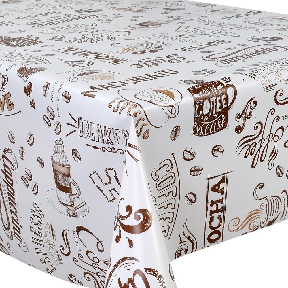 Клеенка на стол Dekorama 031A 1,4х20 м Белый с коричневым (32709336) Клеенка на стол Dekorama 031A 1,4х20 м Белый с коричневым (32709336)