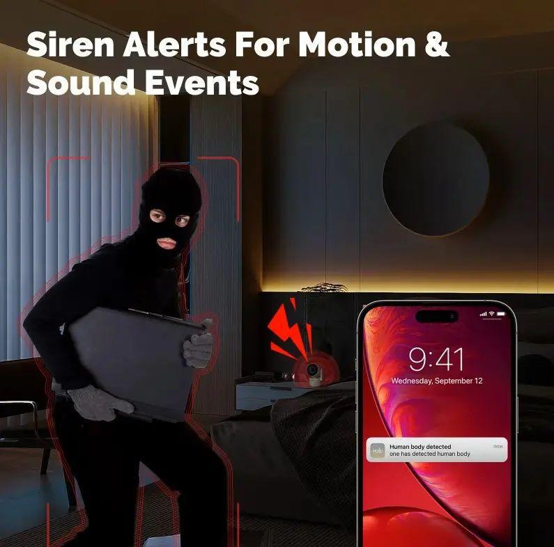 Камера Wi-Fi IP Moes TUYA с ночным видением 4MP 360° (2332367322) - фото 5 Камера Wi-Fi IP Moes TUYA с ночным видением 4MP 360° (2332367322) - фото 5