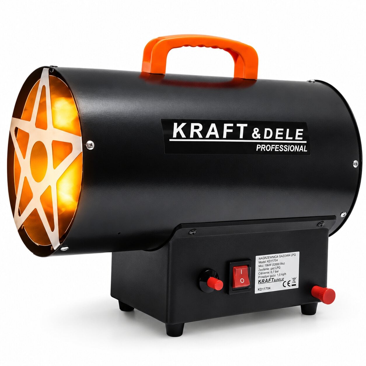 Тепловая пушка газовая Kraft&Dele KD11704 25 кВт 320 м3/ч (39005459) Тепловая пушка газовая Kraft&Dele KD11704 25 кВт 320 м3/ч (39005459)