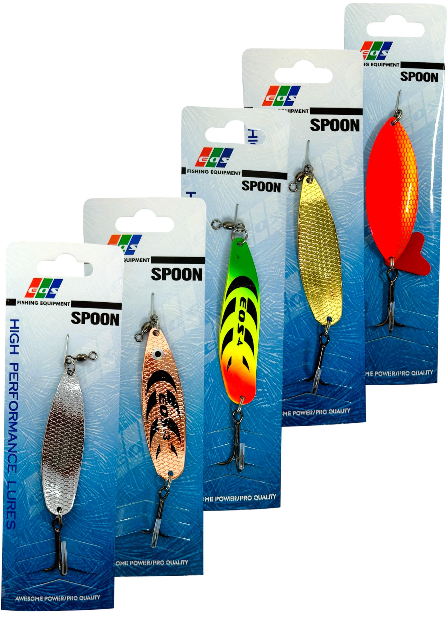 Набор блесен-колебалок EOS №7 для ловли хищной рыбы щука/судак/жере/окунь/форель 5 шт. 12/17/18 г (2258941251)